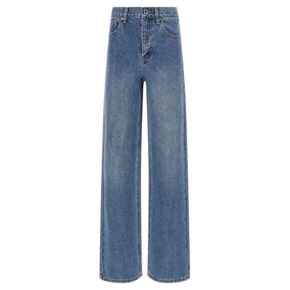 Self Portrait Women 'Rhinestone Denim Straight Leg' Jeans